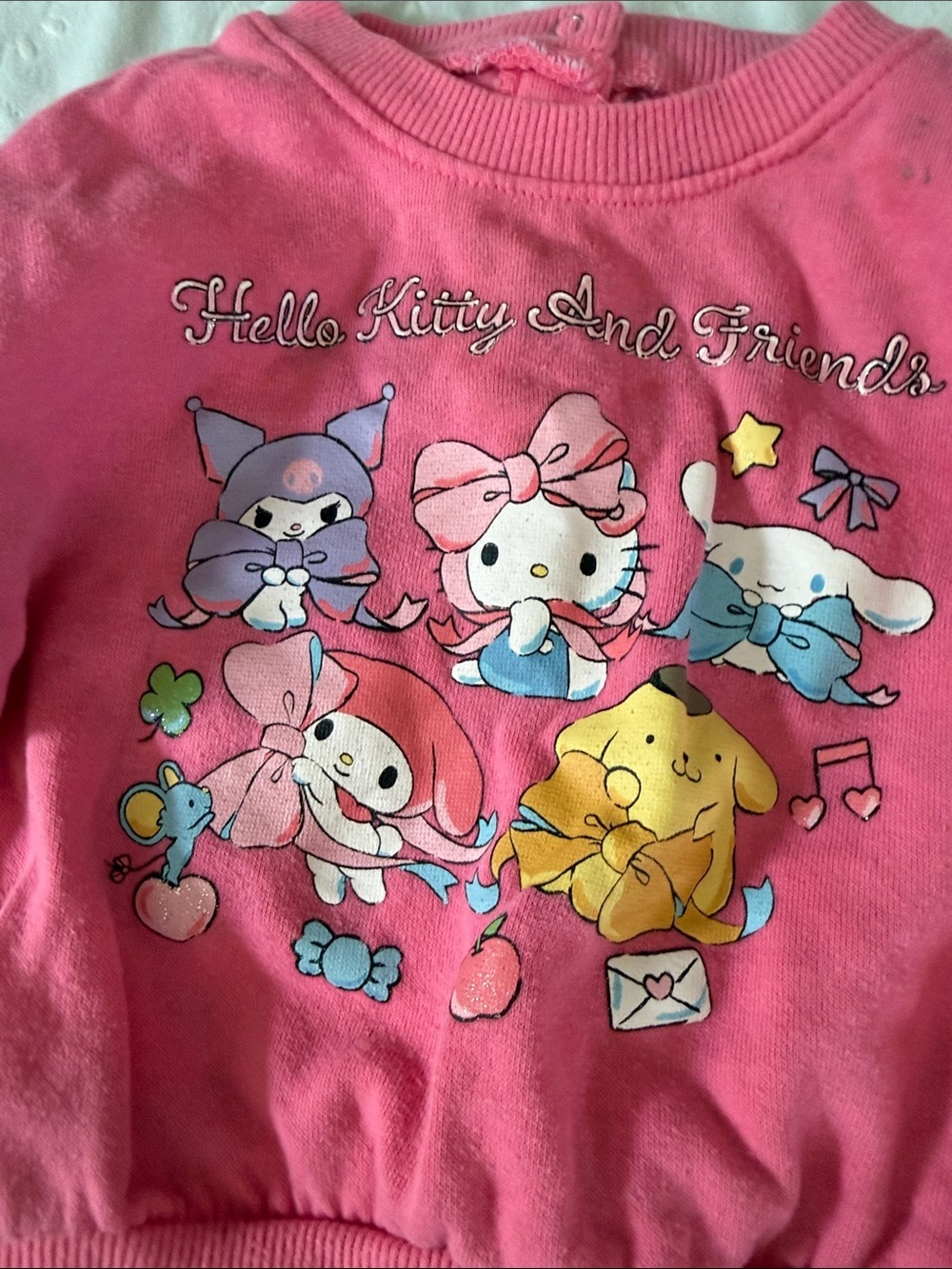 Hello Kitty Hot Pink Graphic Pullover Sweatshirt for Kids - Picture 8 of 10